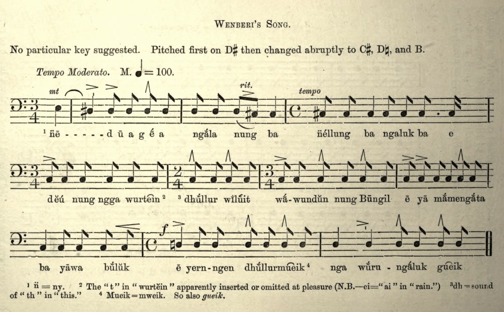 25.2 Wenberi's song (Torrance 1887, 338)
