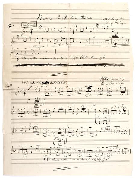 33.1-2 2 songs (Percy Grainger MS, 1909) Museum Victoria
