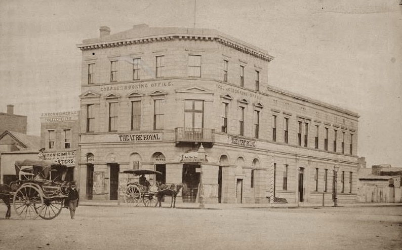 Shamrock Hotel, and Theatre Royal, Bendigo, c. 1860