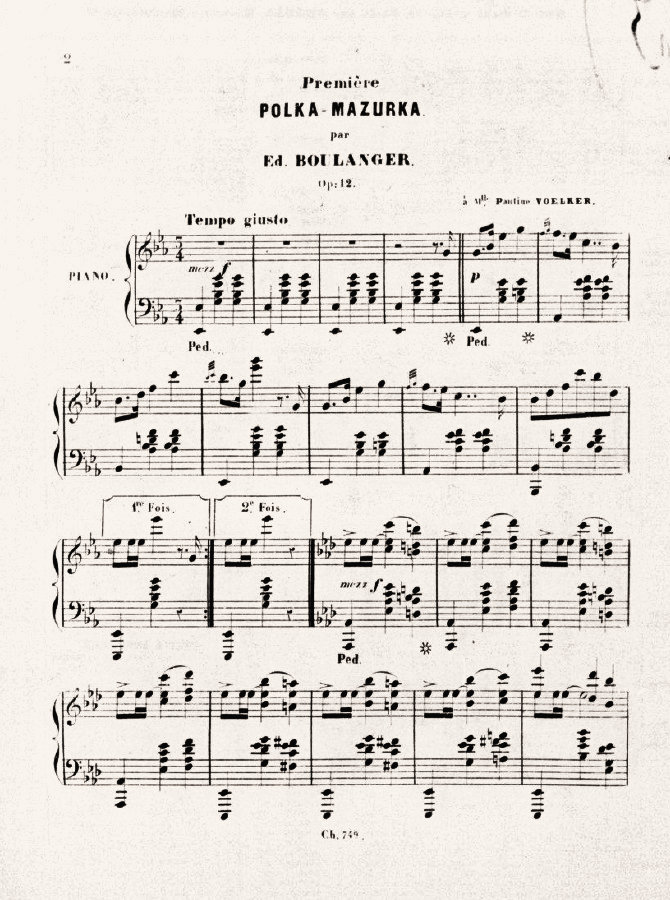 2 polkas-mazurkas, no. 1, Boulanger (Paris, 1850)