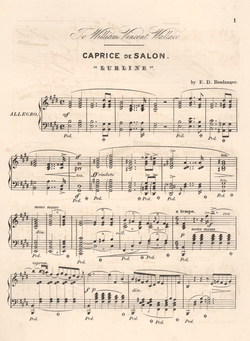 Lurline caprice de salon, by Boulanger (Sydney: Clarke, [1862])