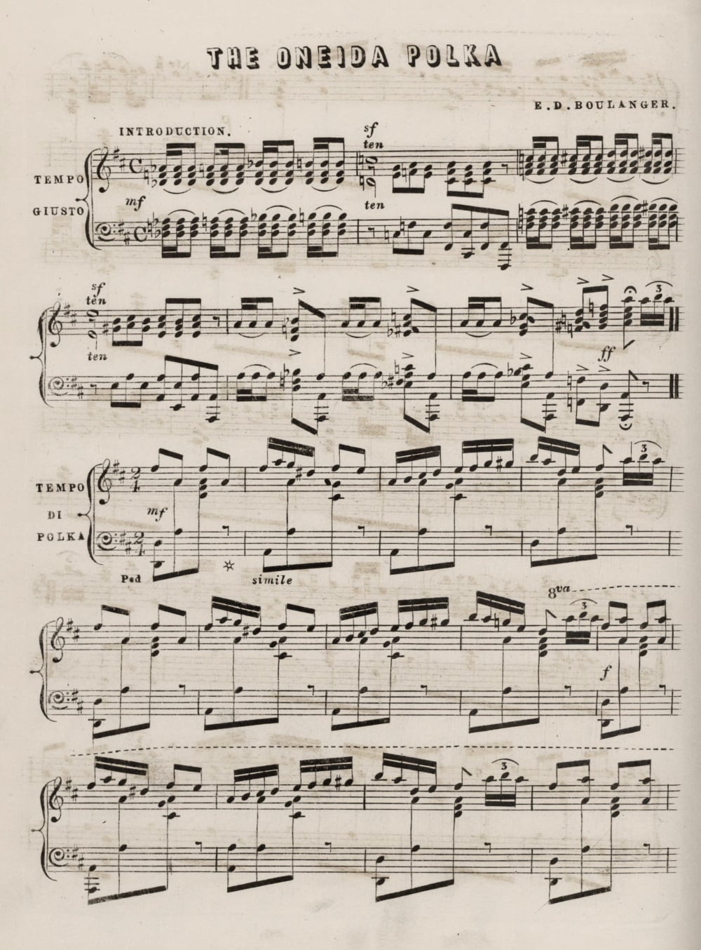 The Oneida polka, by Boulanger (Sydney: Clarke, [1857])