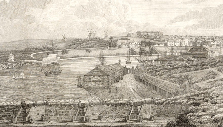 A view of the cove and part of Sydney, c. 1818