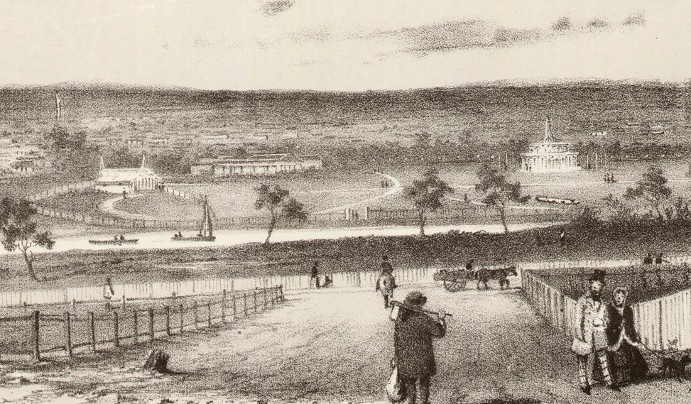 Cremorne Gardens, 1854 (detail); State Library of Victoria