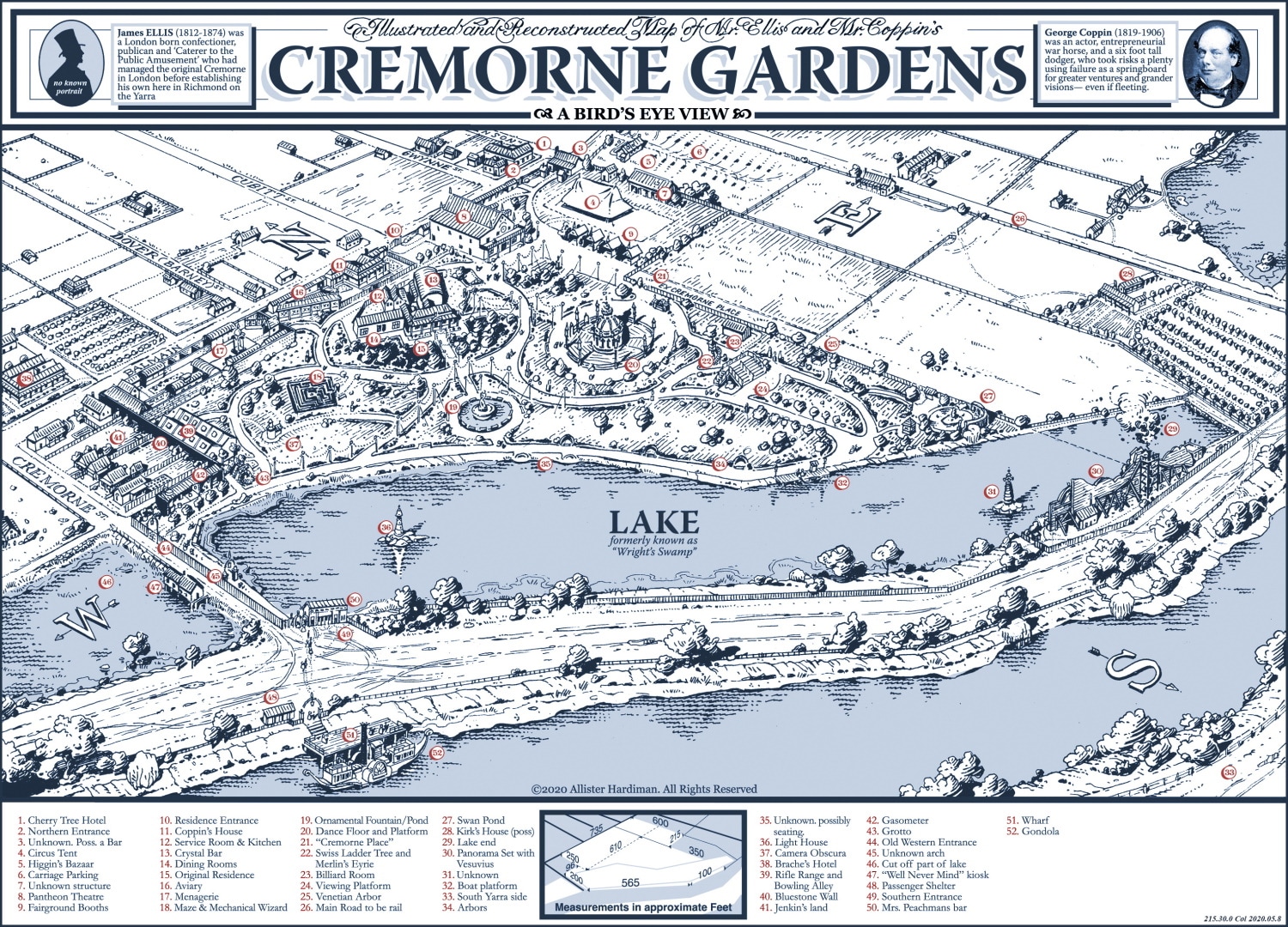 Cremorne Gardens (reconstruction Hardiman 2020)
