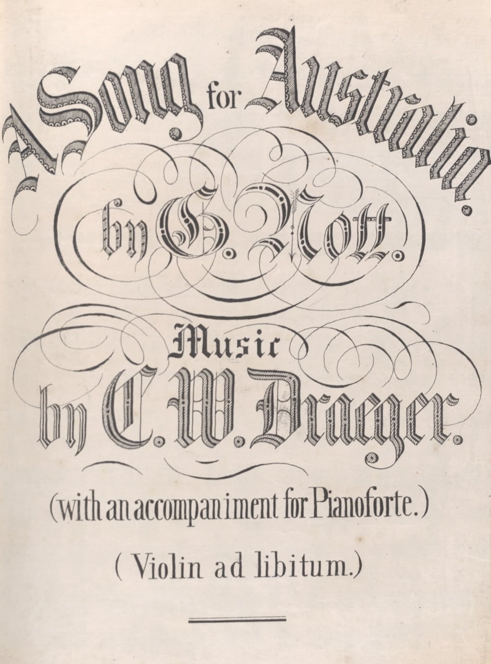 A song for Australia, by G. Nott and C. W. Draeger, 1861