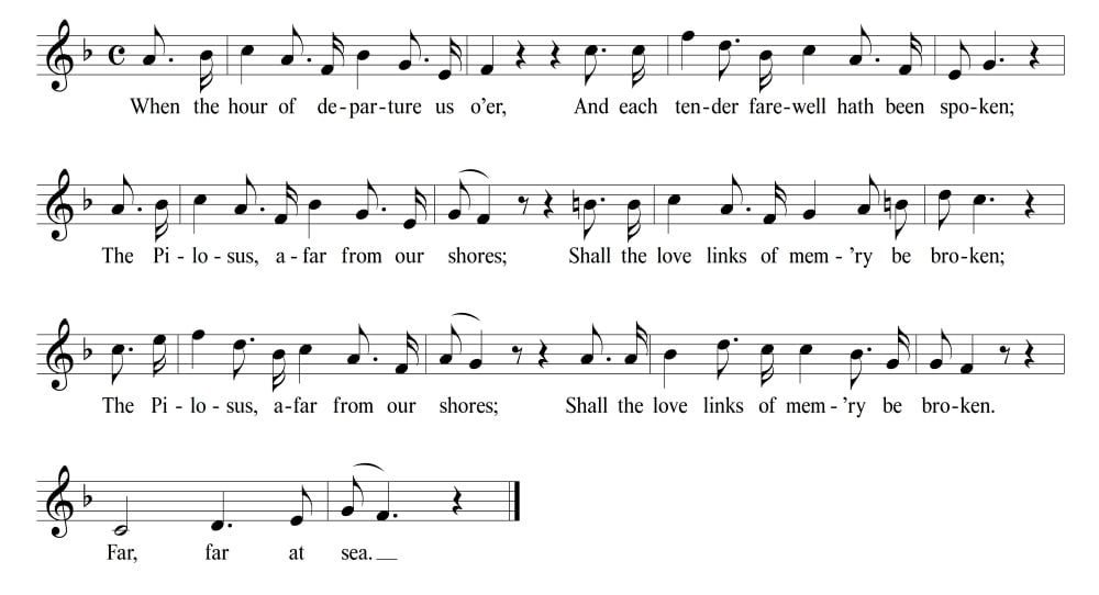 The royal pilosus (Dunlop); tune: Far, far at sea