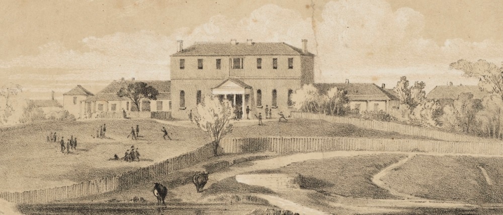 King's School, Parramatta; by F. C. Terry, 1855