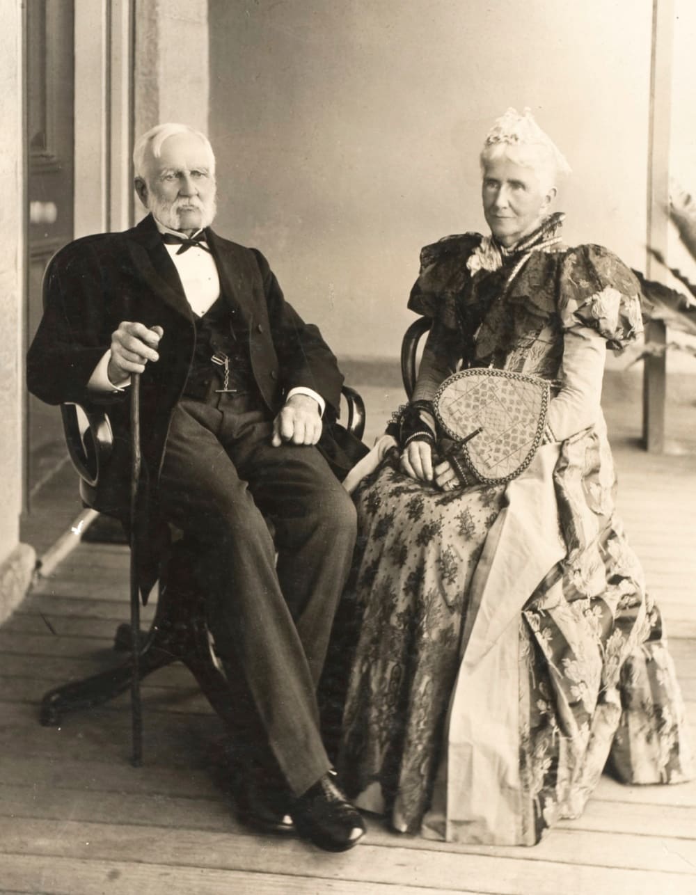 Mary and Gother Mann, on their 60th wedding anniversary, 1898 (Crown Studios, Sydney); State Library of New South Wales