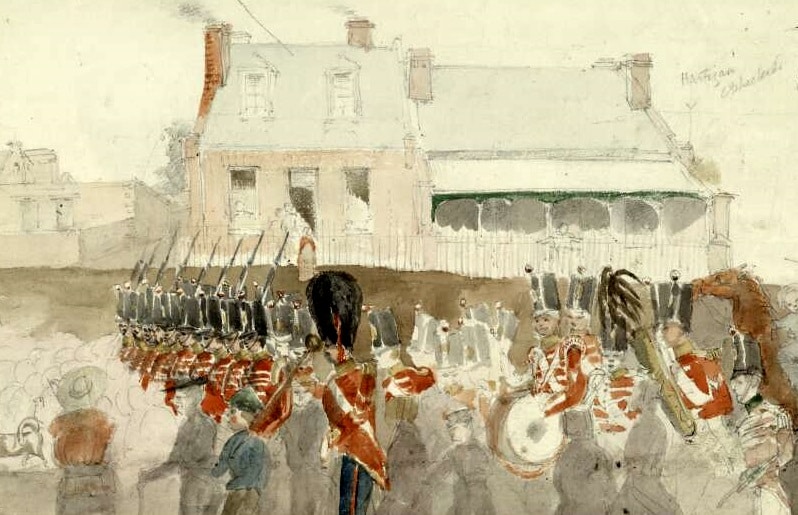 Band of the 40th Regiment, Melbourne, 1853 (George Gordon McCrae)