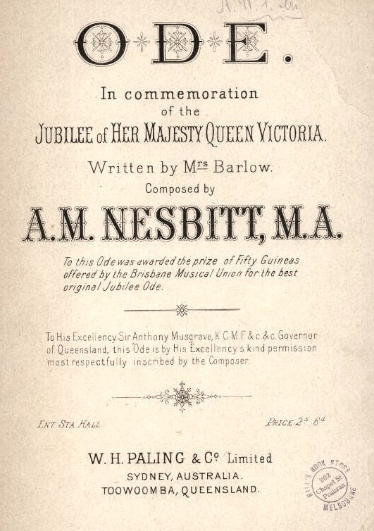 Nesbitt, Jubilee Ode (Paling 1888)