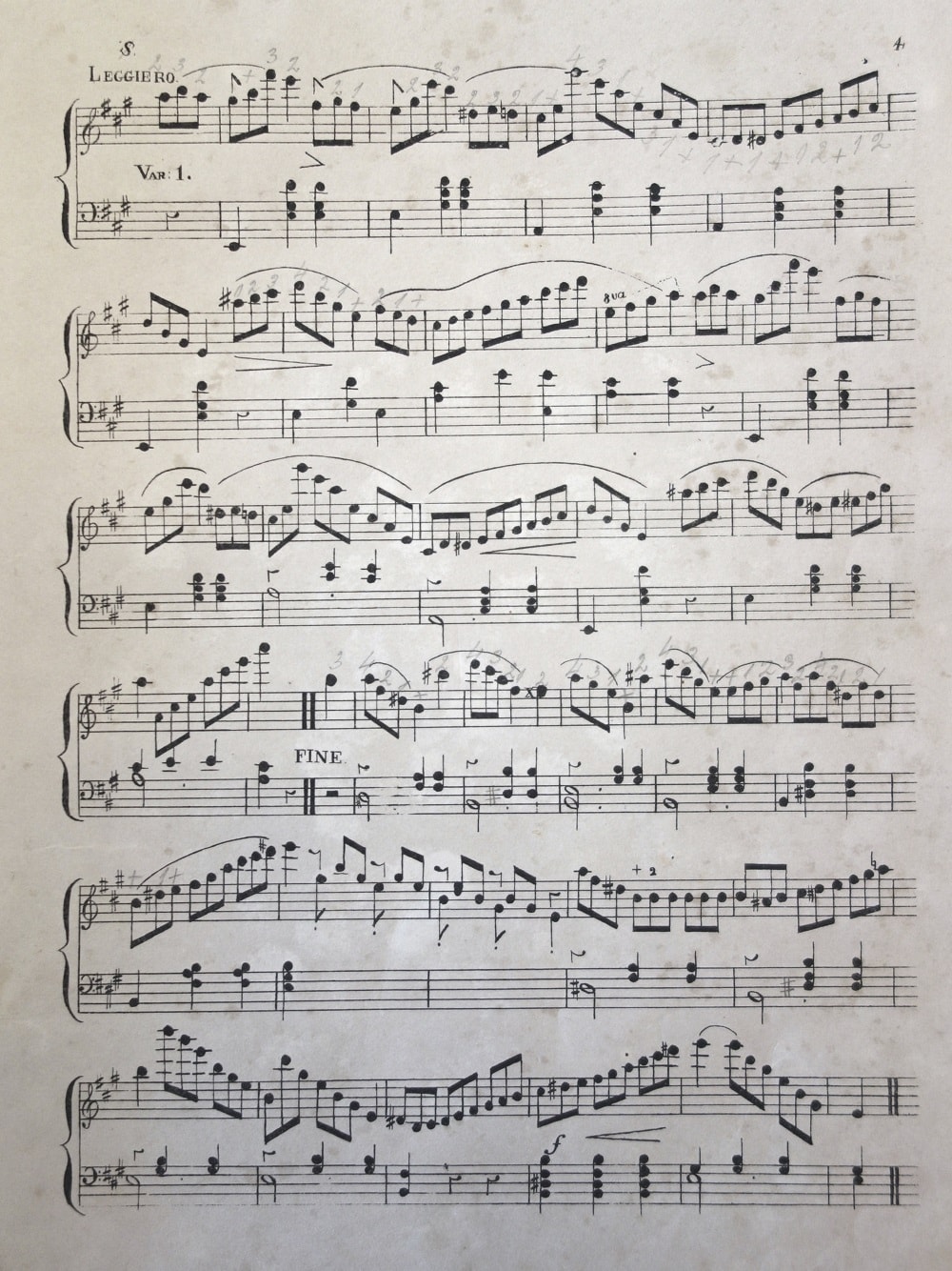 Wallace Reichstadt waltz, page 4, fingerings (Mary Pye's book)