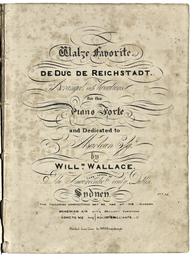 Walze favorite de Duc de Reichstadt by William Vincent Wallace (Sydney: Fernyhough) 