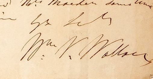 W. V. Wallace's signature from letter, New York, 25 May 1844, private collection