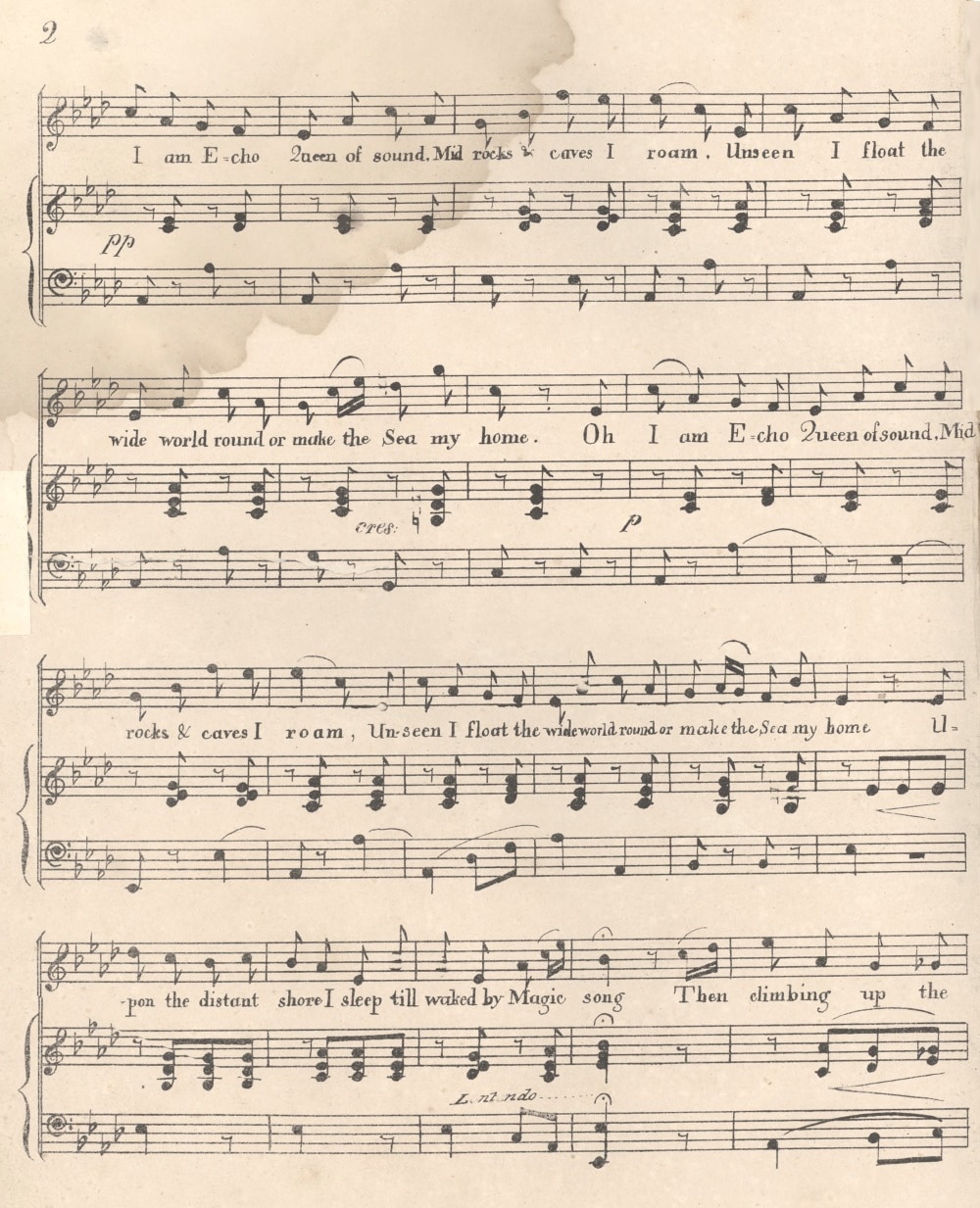 Echo's song, Wallace (Sydney, 1837), 2