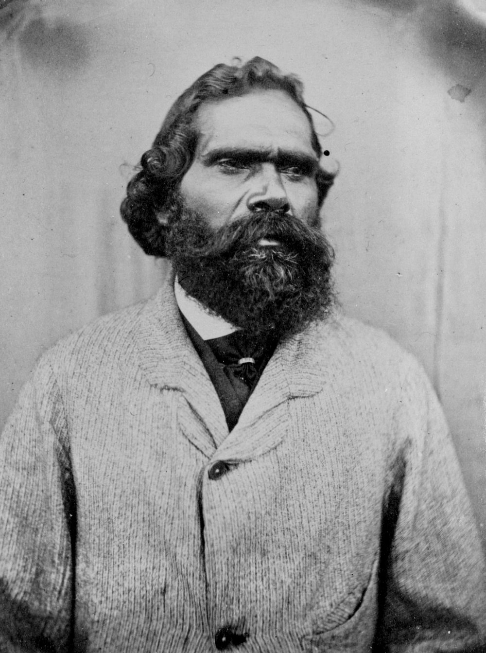 Simon Wonga, age 37, chief of the Yarra Yarra Tribe; Carl Walter, photographer, 1866